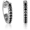 Namana Orecchini a Cerchio Piccoli in Argento Sterling 925 per Donne e Ragazze, Orecchini a Cerchio Piccoli con Pietre Zirconi Colorate o Bianche, Orecchini 'Huggie' per Donna