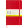 Moleskine Classic Notebook, Taccuino a Quadretti, Copertina Morbida e Chiusura Elastica, Formato Large 13 x 21 cm, Colore Rosso Scarlatto, 192 Pagine