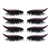 Brasse 4 paia/set adesivi eyeliner con ciglia riutilizzabili impermeabile colorato adesivo eyeliner trucco ciglia adesivi rosa