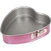 Zenker Creative studio - Stampo per dolci a forma di cuore, con fondo piatto, rivestimento antiaderente, colore: rosa, argento; quantità: 1 pezzo