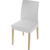 Italian Bed Linen Coppia vestisedia bielastico con schienale PIU BELLO, Bianco