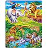 Larsen US16 Il re leone osserva gli animali selvatici della savana, Puzzle Incorniciato con 18 pezzi