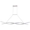 V-TAC VT-7822 Lampadario LED 30W intrecciato a sospensione design moderno applique rettangolare colore bianco 120cm luce 4000K - 10049