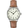 LACO - Orologio Valencia, da donna e uomo, orologio da polso da uomo, cinturino in pelle marrone, vetro zaffiro, diametro 39 mm, Miyota 821 A, automatico, con custodia, 862090