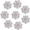 GORGECRAFT 8 Pezzi Bottoni Fiocco di Neve in Cristallo Fibbia Trapano Fibbia Glitter Bottoni Strass Decorativi con Gambo di Ricambio per Artigianato Cucito Fai da Te Uniforme Giacca