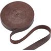 Gorgecraft 5m*15mm*1.6mm Cinturino In Pelle Cordoncino di Cuoio Piatto Imitazione Del Grano Del Litchi Strisce Fili Intrecciati Corde per Fai Da Te Collari per Animali Domestici, Marrone Noce di Cocco