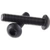 Yudesun Ferramenta Chiodi Bulloni a Testa Esagonale - Acciaio Carbonio Esagono Pulsante Fungo Testa Viti a Macchina Allen Bulloni Nero M6 x 20