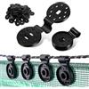 Yeria Set di 60 clip di bloccaggio nere robuste per tenda parasole antivento rete per uccelli, reti per uccelli, reti per ombreggiatura per serra vegetale, accessori per clip ombreggiatura
