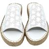 Bonateks Derbtrlky100057, Sandali con Zeppa Donna, Bianco, 37 EU