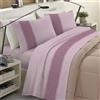 BANZAII TEXTILE INNOVATOR ONLINE Banzaii Completo Lenzuola Matrimoniale Invernale in Flanella Felpate 100% Cotone Anti-Pilling 2 Piazze Ines Rosa