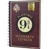 Harry Potter Quaderno A4 con rilegatura a spirale, design con piattaforma 9 3/4, prodotto ufficiale