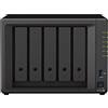 Synology DS1522+ 50TB 5 Bay Desktop NAS preinstallato con 5 dischi rigidi Seagate IronWolf da 10 TB, nero