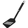 FACKELMANN 24037 30,0 cm, spatola a Fessura con Pratico Manico, Paletta con Parte Funzionale in plastica per pentole e padelle rivestite (Colore: Nero/Bianco), quantità: 1 Pezzo