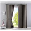 Gardinenbox Opache Newyork 201920600-2 Tende oscuranti Termiche con Occhielli fonoassorbenti Oeko-Tex Protezione UV Tiebacks, Poliestere, Tortora, HxB 245x295 cm