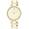 Anne Klein - Orologio da donna con cinturino a bracciale in resina, Ivory/Oro