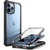 i-Blason Cover per iPhone 13 Pro Max (2021) 6.7 '',con Pellicola Protettiva, Retro Trasparente, Antiurto [Ares] Protezione Completa a 360 Gradi (Nero)