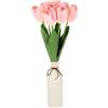 Flair Flower Real-Touch tulipani in vaso artificiale, bouquet di tulipani, fiori artificiali, decorazione primaverile, decorazione pasquale, centrotavola, decorazione da tavolo, floristica