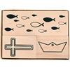 Rayher 29199000 Set timbri legno cresima,comunione, 3,9x2,6cm - 8,3x2,6cm, box 3pz