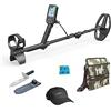 Nokta DETECTION TECHNOLOGIES Simplex Lite Metal Detector con bobina di ricerca DD impermeabile da 9,5 '' (Starter Pack Simplex Lite), nero