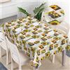 Generic Tovaglia in PVC Antimacchia,140×180CM, Stampa ad Alta Definizione, Resistente e Pratica, Perfetta per Resistere all'Acqua e alle Macchie,Omaggio di Una Scatolai di Ferma Tovaglia (Girasole Giallo)