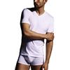 LOVABLE LVB T-Shirt Scollo a V Profondo in Cotone Supima Stretch Cotton Uomo, Bianco, 4/M