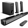 ULTIMEA 4.1ch Barre Audio per TV con Subwoofer, Soundbar Staccabile 2 in 1 per TV, Soundbar Bluetooth 5.3, 3 Modalità di Equalizzazione degli Altoparlanti TV, Bassi Regolabili, Apollo S50