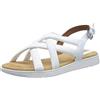 Geox D Dandra, Sandalo Donna, Bianco, 37 EU