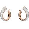Swarovski Orecchini a cerchio Exist, Piccoli, Bianchi, Placcato color oro rosa