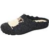 Manitu Home Pantofole, Donna, Nero, 42 EU