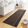HANSE Home Tappeto passatoia con nastro, 80 x 400 cm, morbido tappeto a pelo corto, design moderno per corridoio, camera da letto, cameretta dei bambini, bagno, soggiorno, cucina, colore: marrone