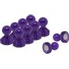 FIRST4MAGNETS Piccolo Magnete A Perno A Spinta Acrilica Viola Per Frigorifero, Lavagna, Tabellone, Archiviazione - 11mm Dia x 17mm Di Altezza - Pacchetto Di 10