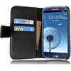 Cadorabo Custodia Libro per Samsung Galaxy S3 / S3 Neo in Nero - con Vani di Carte e Funzione Stand di Similpelle Fine - Portafoglio Cover Case Wallet Book Etui Protezione