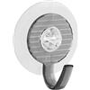 Fackelmann 16120 Ganci a Ventosa, plastica, Rosa/Verde/Blu/Grigio, 4,5 x 4,5 x 5,5 cm