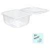 JJ LMS contenitori plastica per alimenti - vaschette plastica - vaschette per alimenti - Confezione da 50 pezzi adatti all'uso in microonde + 10 adesivi (bon-appetit) (500 CC)
