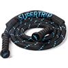 Supertrip Battle Rope, 360 Maniglie Rotanti Corda Pesante per Fitness Uomini Donne, 3.1LB 3.4LB Poliestere Pesante Saltare Corda per Esercizio Allenamento