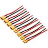 LINSYRC 4 Paia Cavo XT30 Connettore Maschio Femmina Spina XT30U con 15CM 16AWG Filo di Silicone per Batteria 2S LiPo Micro FPV Drone