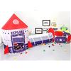 Campfine 3 in 1 bambini giocano tenda tenda crawl tunnel e palla buca bambino playhouse tenda con canestro da basket, per uso interno ed esterno con custodia (Blu scuro)