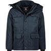 Geographical Norway Coucou Men - Giacca Uomo Imbottita Calda Autunno-Invernale - Cappotto Caldo - Giacche Antivento A Maniche Lunghe e Tasche - Abito Ideale Per Uomini (Blu Marino XXL)