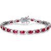 FANCIME Bracciale tennis da donna in argento sterling 925 con pietra preziosa, bracciale tennis, pietra di nascita, gioiello per donna e ragazza, lunghezza 19 cm, 19.0 centimeters, Nichel Argento