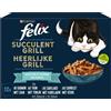 FELIX In salsa | Gatto adulto | Selezione di salmone, tonno, merluzzo bianco, carrello, confezione da 6 | 12 x 80 g | Sacchetto fresco