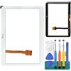 SRJTEK Per Samsung Galaxy Tab 4 10.1 Sostituzione del pannello di vetro digitalizzatore Digitizer Touch Screen SM-T530 T531 con preinstallato + Kit di strumenti (White)