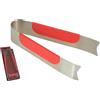 DRW Set 2 pinze per ghiaccio con pinza in silicone rosso 14 x 6 x 3 cm