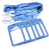 Tiardey 6 confezione da 2,8 x 4,4 pollici porta badge verticale in plastica rigida con porta badge a scatto - blu