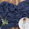 AOKSUNOVA Runner da Tavola in Mussola Blu Scuro 300 x 80 cm | Garza plissettata in poliestere con bordi rifiniti, stile rustico ed elegante, adatta per matrimoni, feste e decorazioni