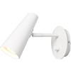 DAWALIGHT Lampada da Parete GU10 5W 3000K Bianco caldo Illuminazione da Parete Interni con Interruttore Dimmer Faretto Muro Luce Orientabile per Camera da letto Lettura Cucina, Alluminio, Bianco