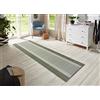 HANSE Home Tappeto passatoia a nastro, 80 x 500 cm, morbido tappeto a pelo corto, design moderno, per corridoio, camera da letto, cameretta dei bambini, bagno, soggiorno, cucina, decorazione - verde