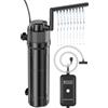 Forever Speed 5-in-1 Filtro Interno per acquari con UV 8 Watt, Pompa Filtro per acquari con Portata Regolabile 650L/h per acquari da 100-300L