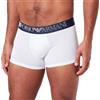 Emporio Armani Underwear Men's Boxer Rubber Pixel Logo, Uomini, White,