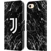 Head Case Designs Licenza Ufficiale Juventus Football Club Nero Marmoreo Custodia Cover in Pelle a Portagoglio Compatibile con Apple iPhone 7/8 / SE 2020 & 2022