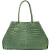 Liebeskind Croco Chelsea, Shopper L Donna, Palm Green, Large H x W x D (cm): 32 x 48 x 16